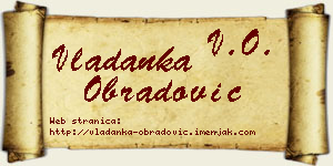Vladanka Obradović vizit kartica